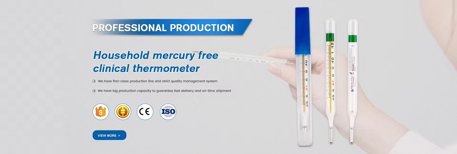 Quecksilberfreie Glasthermometer