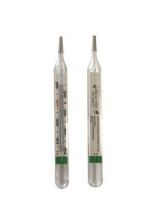 Kundenspezifische Unterstützung Quecksilberfreie klinische Glasthermometer mit Galliumlegierung