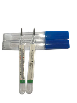 Kundenspezifische Unterstützung Quecksilberfreie klinische Glasthermometer mit Galliumlegierung