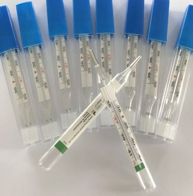 Kundenspezifische Unterstützung Quecksilberfreie Mund-Armpit Glasthermometer für die Gesundheitsüberwachung