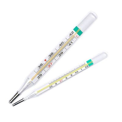 Genaues medizinisches Achselhöhlenthermometer Customized OEM Quecksilberfreies Glas