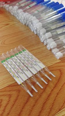 Quecksilberfreie Glasthermometer für medizinische Fiebertemperatur Krankenhausgrad